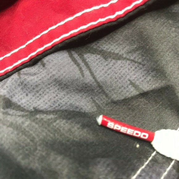 Speedo black and gray floral swim trunks lined size M - Picture 5 of 6